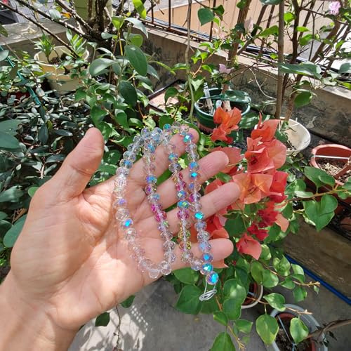 Image of 10mm Rondelle Glass Beads for Jewelry Making, Faceted Briolette Crytal Spacer Beads for Bracelet Necklace Earring, Red with Green 200pcs