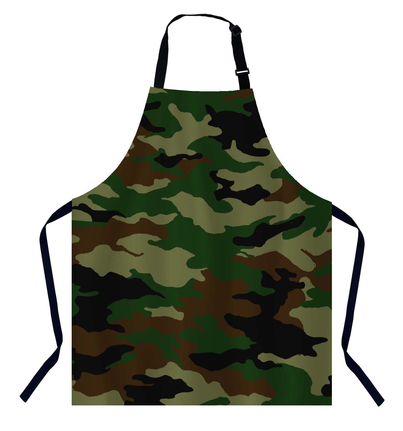 BGBDEIA Camouflage Chefs Apron, Cooking and Baking Apron for Men and Women, Kitchen Apron, Butchers Apron, BBQ & Catering Bibs