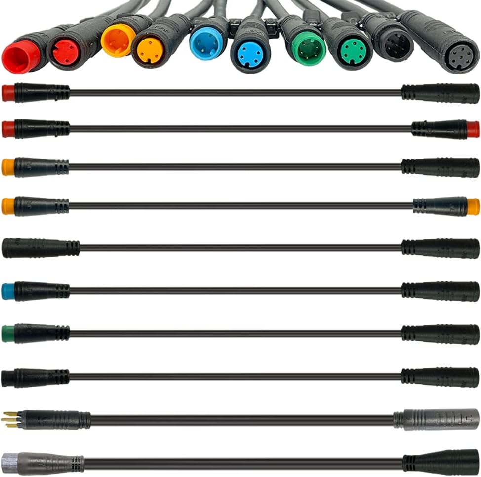 JULET Extension Cable 2 PIN Female to Female Plug Waterproof Head 800mm Signal Line Cable Suitable for Ebike Accessories Electric Bike Light
