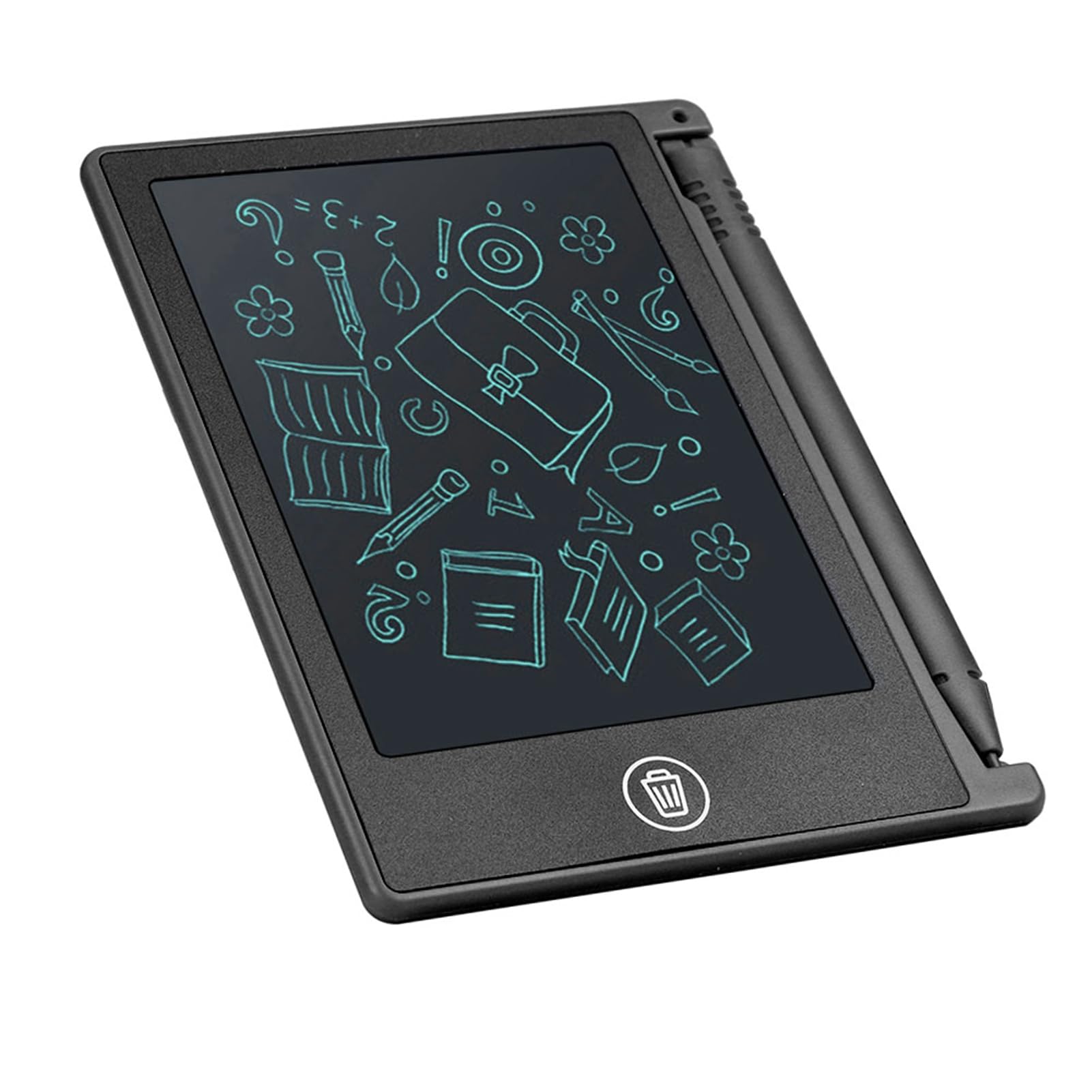 Irfora 4,5-Zoll-Handschrifttafel mit Flexiblem LCD-Panel, Zeichentablett für mit Memo, Notiz, Listenerinnerung, Einfache Schreibübung, Kompakt, Energiesparend, Einfaches Lernen (Schwarz) - 3