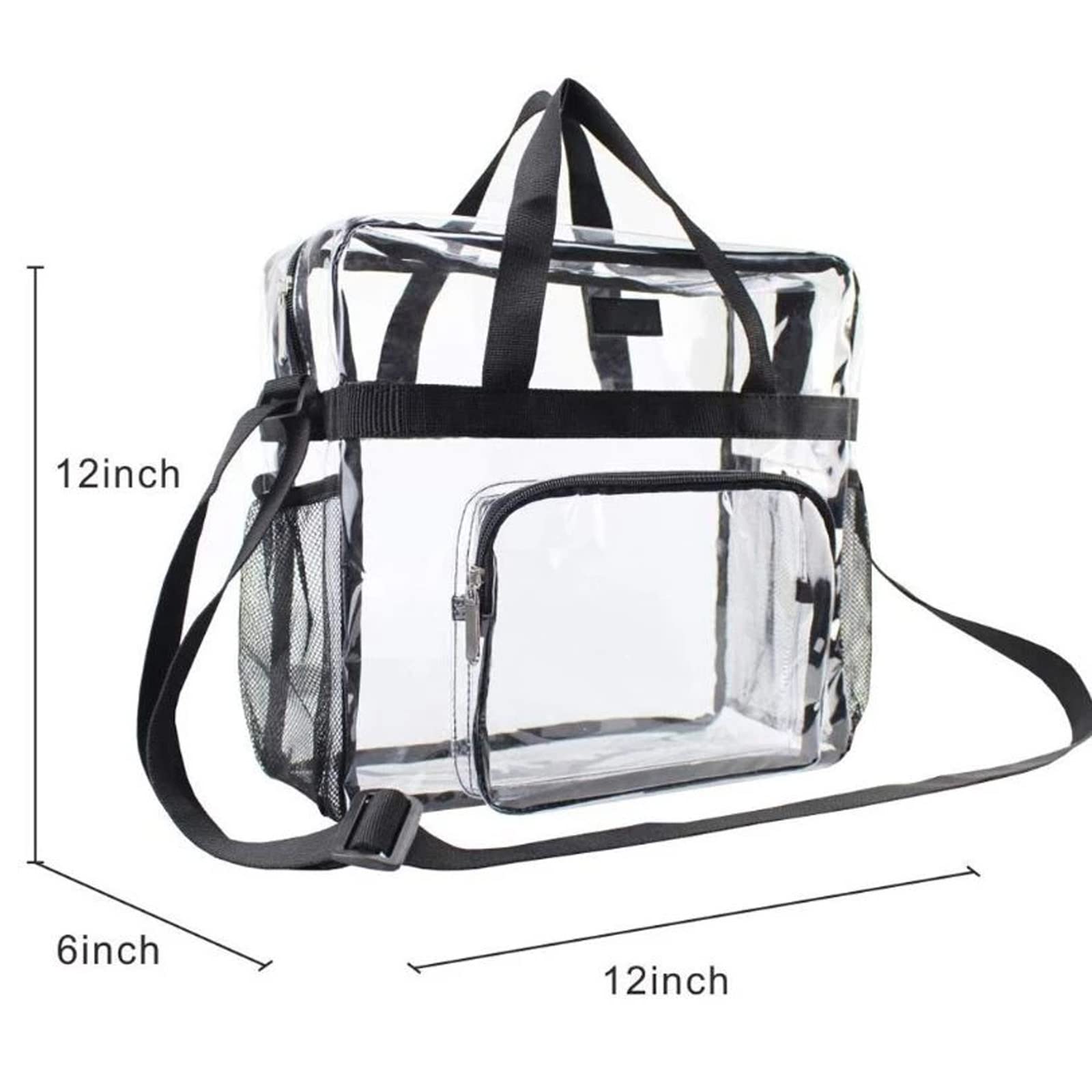 Bolsa transparente Bolsa transparente de PVC BolsaTransparente Aprobada por el Estadio Bolsa de Viaje Portátil de Maquillaje para Trabajo,Juegos Deportivos y Conciertos,30 x 30 x 15cm