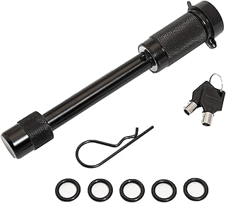 Trailer Hitch Receiver Lock I 5/8" Hitch Pin Lock I Double Safety Locking Pin I Convenient Tow Hitch Lock I Tubular Key I Hitches with 2" and 2.5" Receiver I Perfect for Tow Truck, Boat, Bike