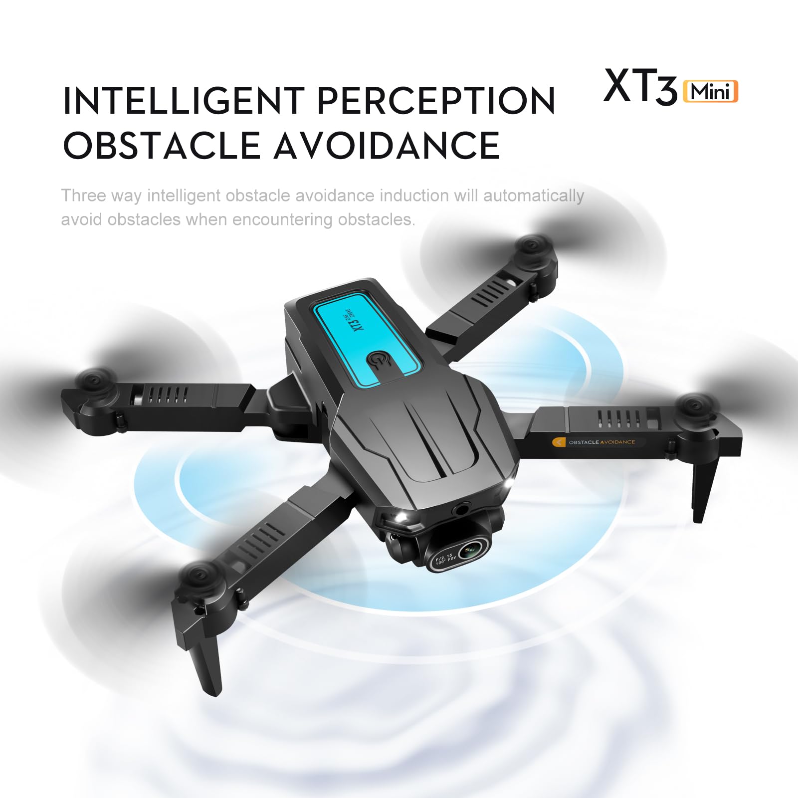 tech rc Mini Drone con Telecamera HD con Due Batterie Funzione di