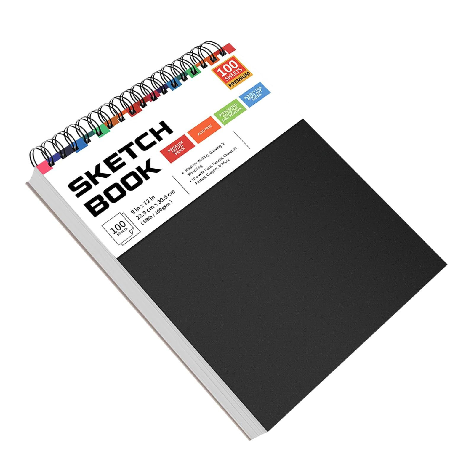 Quaderno per schizzi con copertina rigida Blocco per schizzi strappabile con rilegatura a doppia bobina per artisti principianti Schizzi all ' aperto Disegni Schizzi viaggio