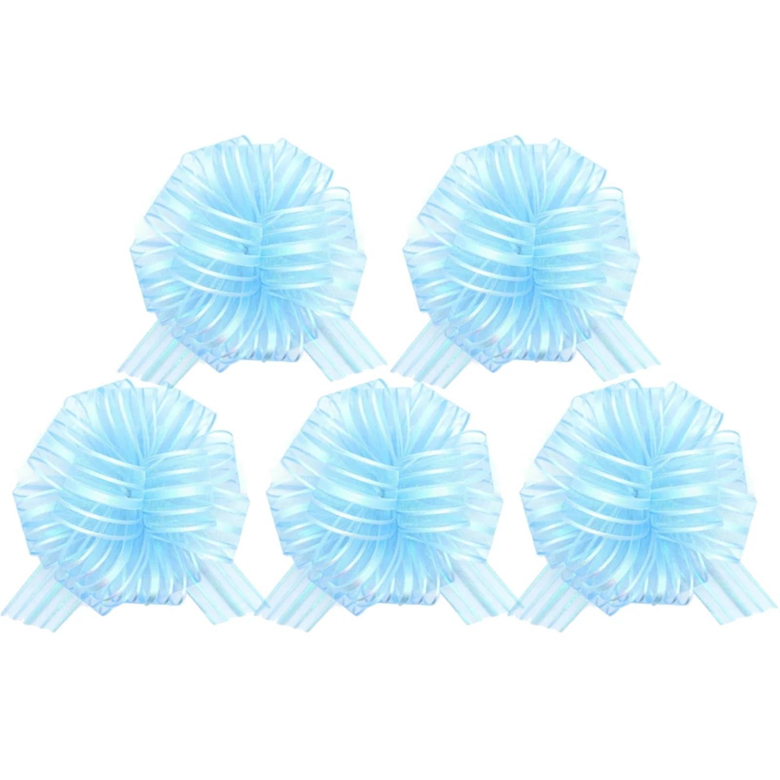 Xinglongs Bows & Ribbons 30PCS/Lot 6 Inch Pull Wrapping Bow Large Organza Gift Pull Bows with Ribbon For Wedding Decoration Wedding Gift Baskets(Color1)