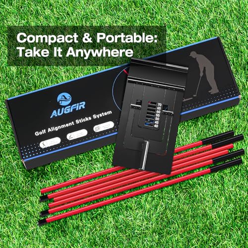 Golf Alignment Sticks Holder, Angle Adjustable Golf Training Aid, Weighted Golf Swing Trainer with Metal Sticks Practice Teaching Aid for Aiming, Putting, Swing - image 7