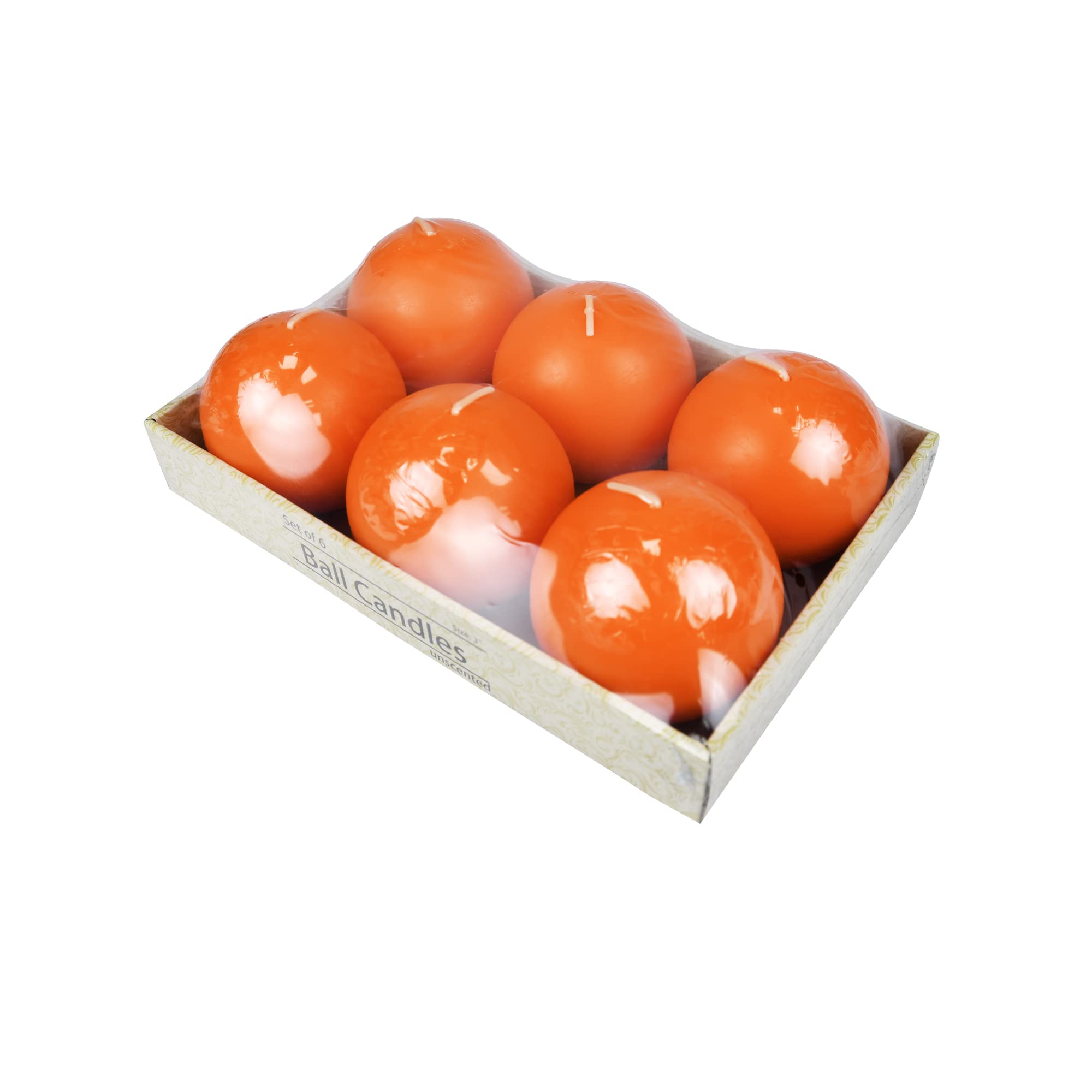 Zest Vela – Juego de Bola Velas, 3 Pulgadas, Color Naranja