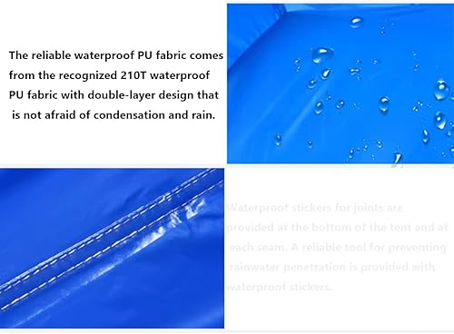 Miniatura 5 de Tienda de campaña de playa antirayos UV portátil para 3 a 4 personas, ventanas de suelo extensibles, cabaña fresca, además de bolsa de transporte