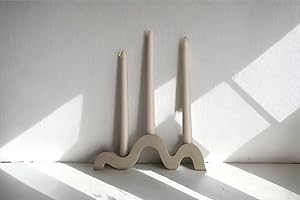Nordic Wave Candle Stick Holder Stoneware