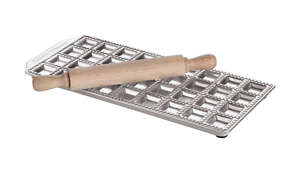 Imperia Raviolamp Ravioli Mold and Rolling Pin Set, 36 Imprint