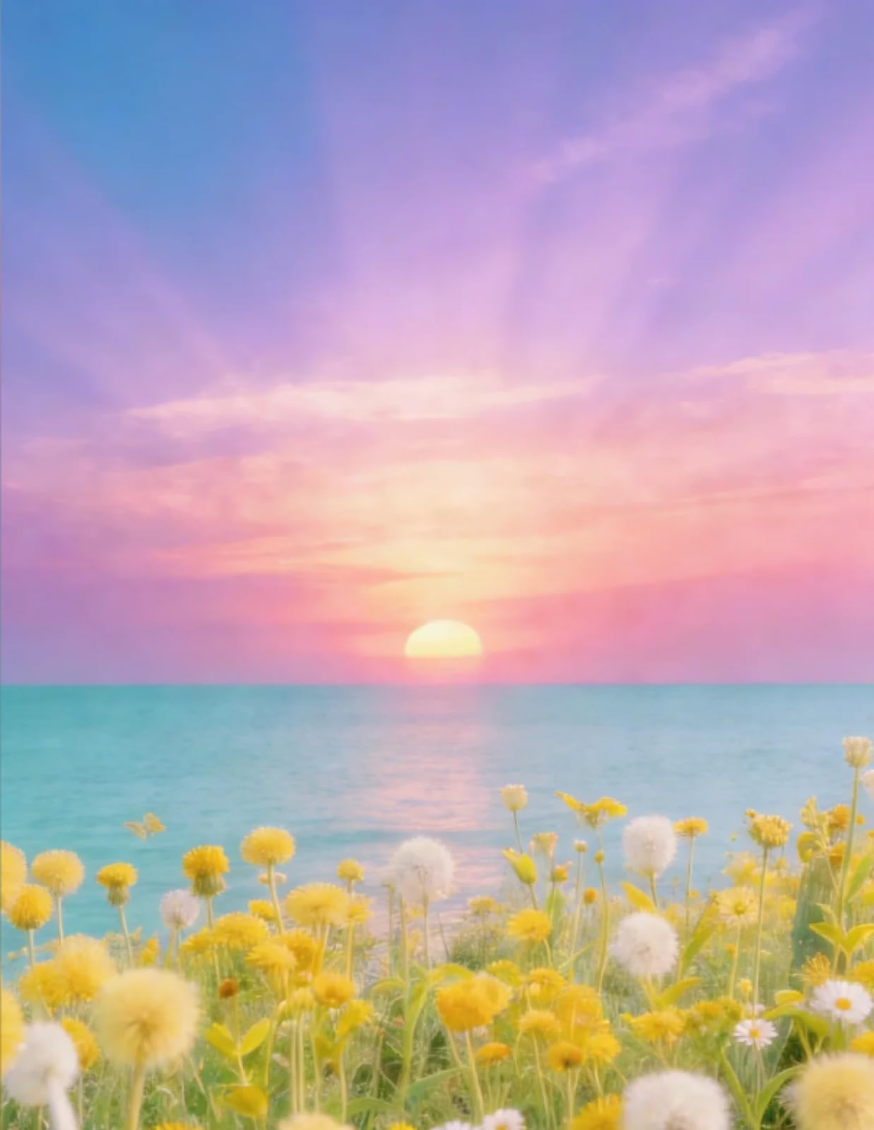 Stithej Pre-Printed Cross Stitch Kit Sunset Views 11CT for Adult Beginners