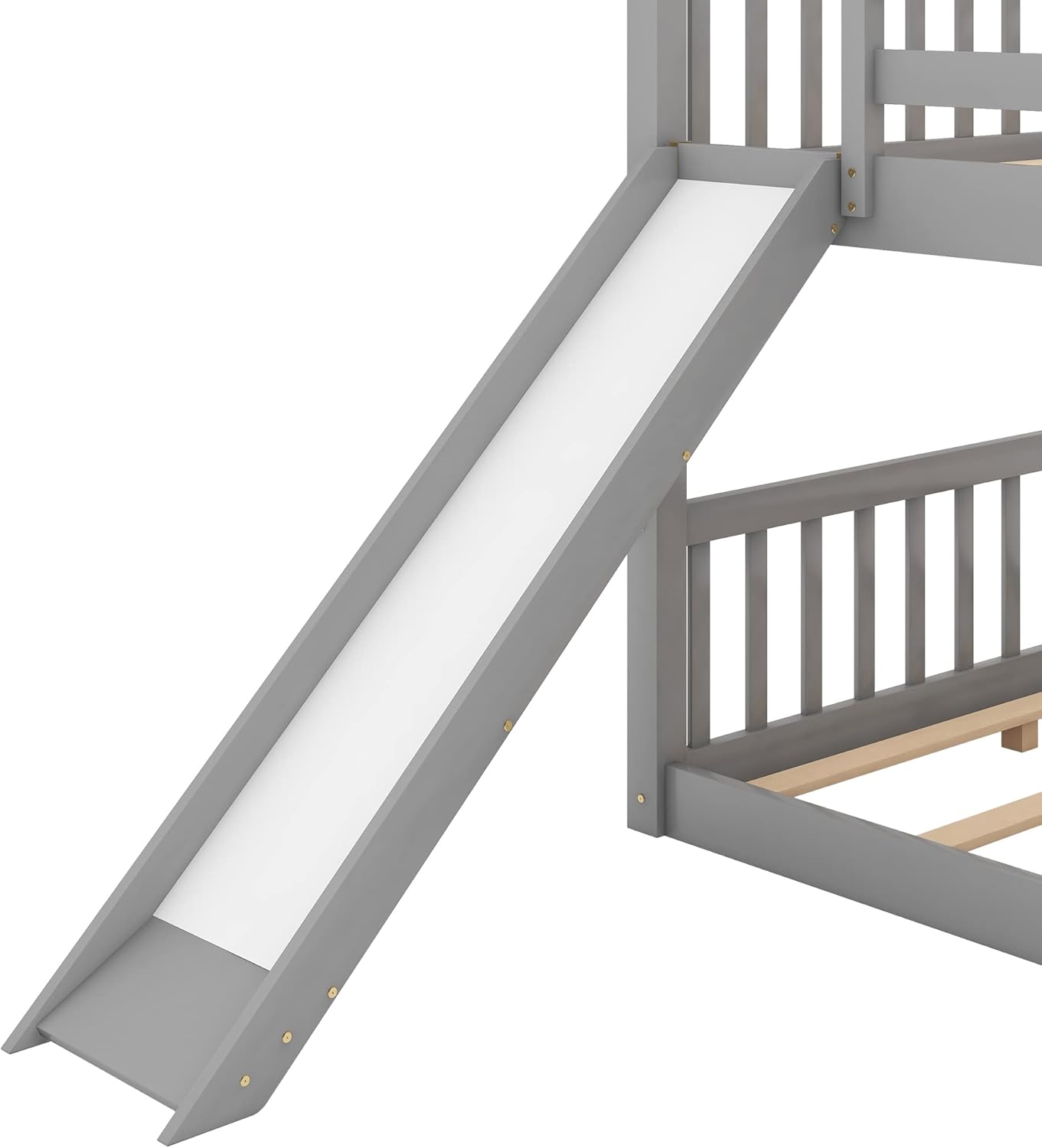 Buy Harper & Bright Designs Low Bunk Bed Full Over Full for Kids, Wooden Floor Toddler Bunk Beds