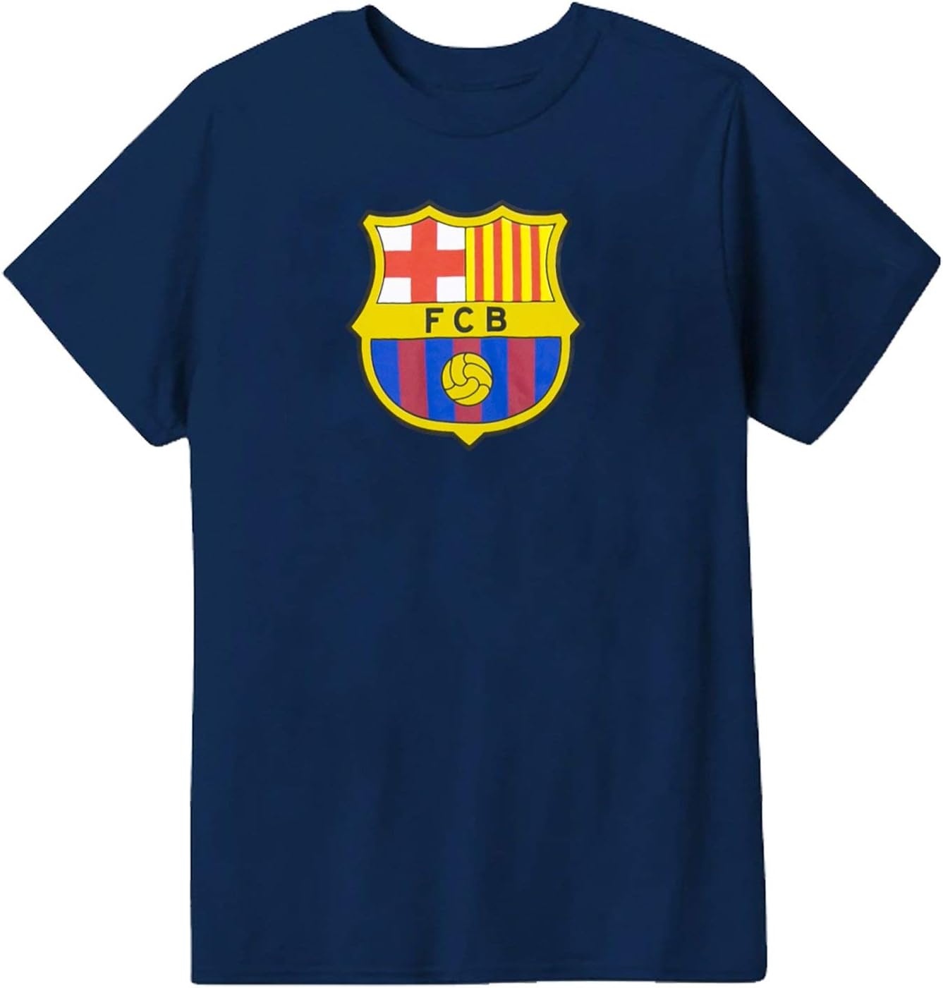 Boy's Soccer T-Shirt – Official Cotton Short Sleeve World Football Club Casual Active Graphic Youth Kids Top Tee