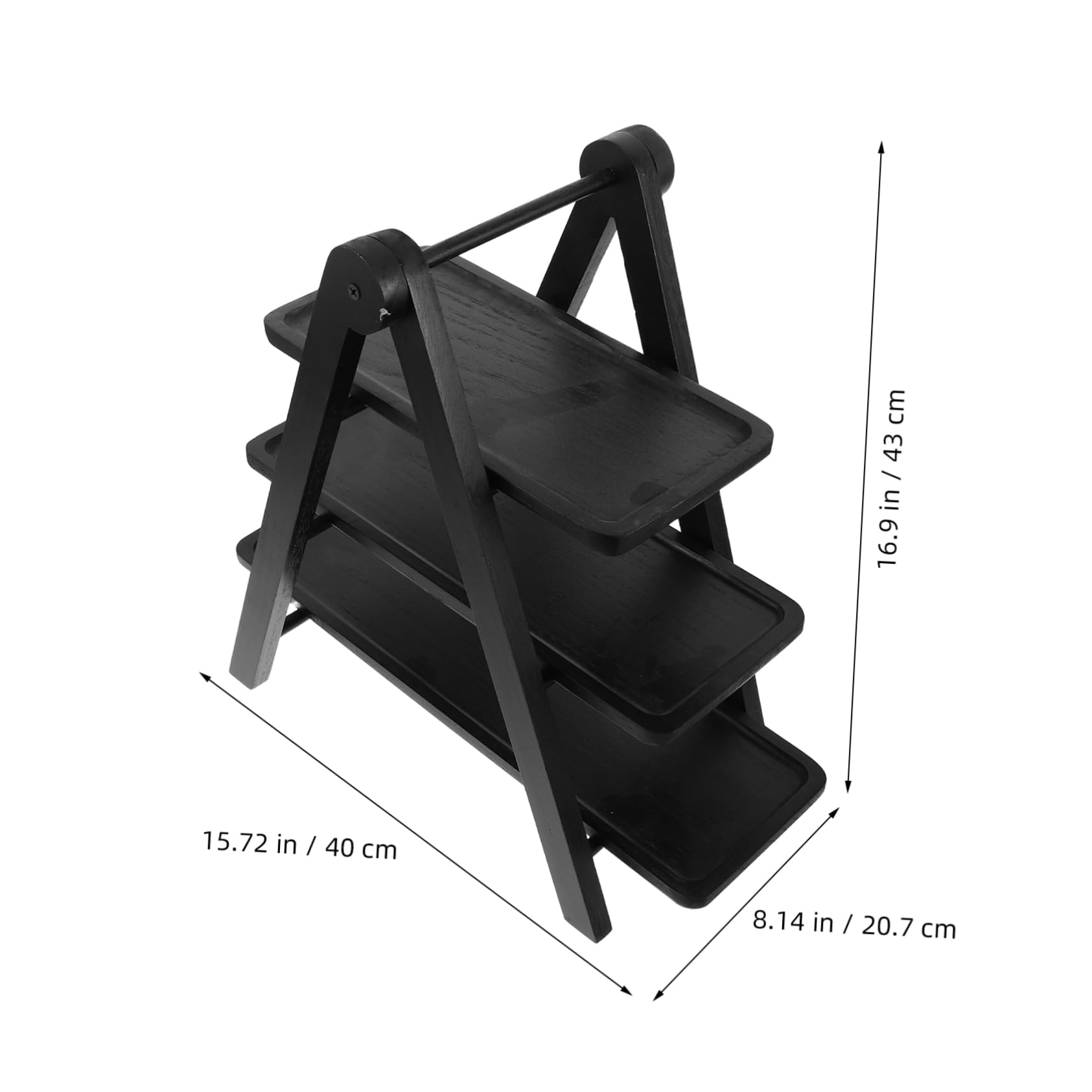 Bandejas para Comida,Bandeja Plegable de Madera Servir,Expositor Multicapa estofados,restaurantes,postres,Fiestas y Eventos.