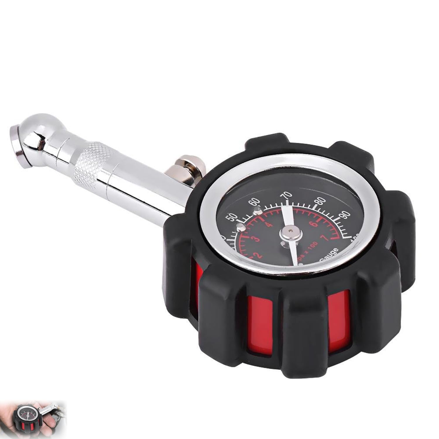 Joyzzz Tire Pressure Gauge, 0-100PSI Heavy Duty Professional Manual Air Pressure Gauge, Low - High Air Pressure Gauge, Tire Gauge for Tire Pressure, Tire Gauge for Car and Trucks Tires