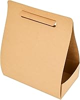 Vista 1 de Restaurantware Bio Tek - Loncheras de papel de 8.75 x 4.25 x 8 pulgadas con asas, 100 recipientes desechables de papel kraft para alimentos