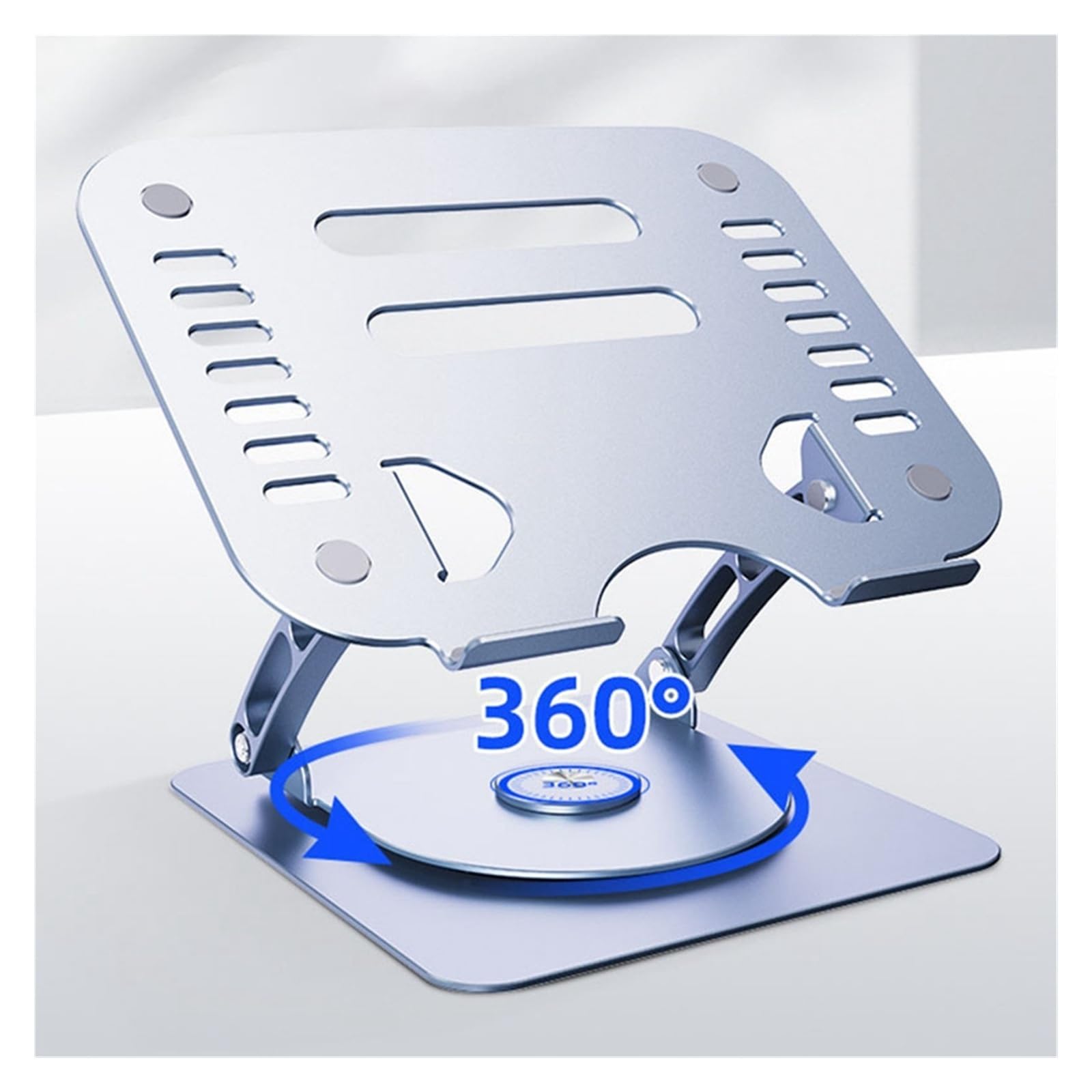 Supporto per notebook in lega di alluminio Supporto per notebook girevole a 360 ° Supporto per laptop Supporto per tablet