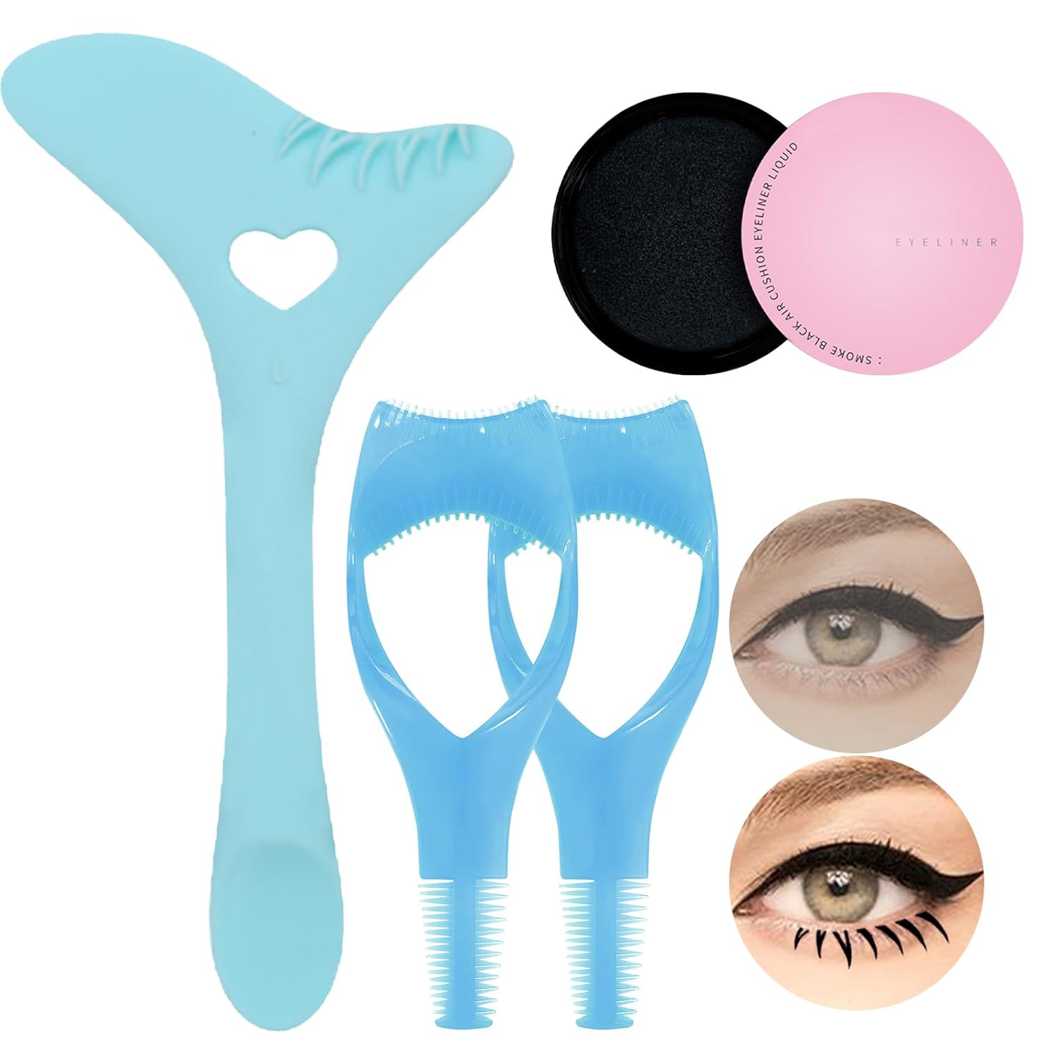 DAGEDA Bottom Lashes Stamps Tool Set, Reusable Eyeliner
