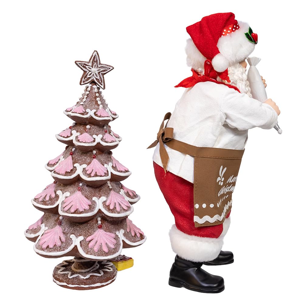 Kurt Adler Fabriché Lot de 2 sapins à Pain d'épices en Forme de Père Noël 26,7 cm