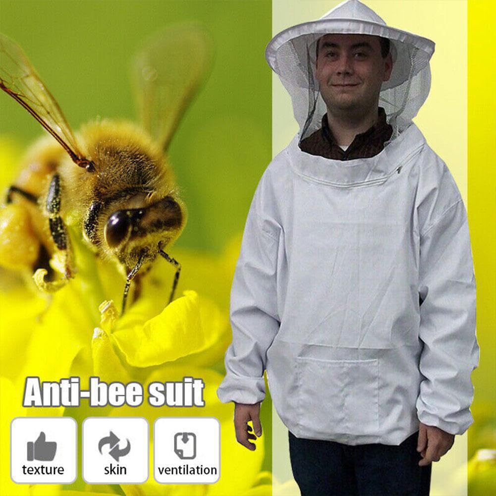 Imkeranzug mit Handschuhen Imkerhandschuhe aus Ziegenleder Imkerjacke mit Schleier Imkerjacke mit Hut Imker Schutzhandschuhe mit Langen Ärmeln Imker Handschuhe Herren Damen Stichfeste Imkereibedarf