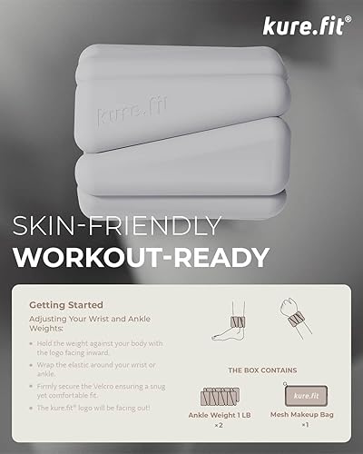 Miniatura 9 de Paquete de mancuernas ajustables moradas (5 libras) y pesas de tobillo ajustables grises (1 libra)