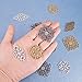 PH PandaHall 40pcs Filigree Connectors, 3 Color Rhombus Flower Charms Hollow Pendants Tibetan Metal Filigree Embellishments for DIY Hairpin Headwear Earring Necklace Jewelry Making