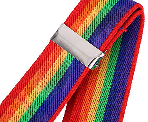 Livingston Unisex Clip-On Adjustable Elastic Suspenders for Men - Assorted Colors3