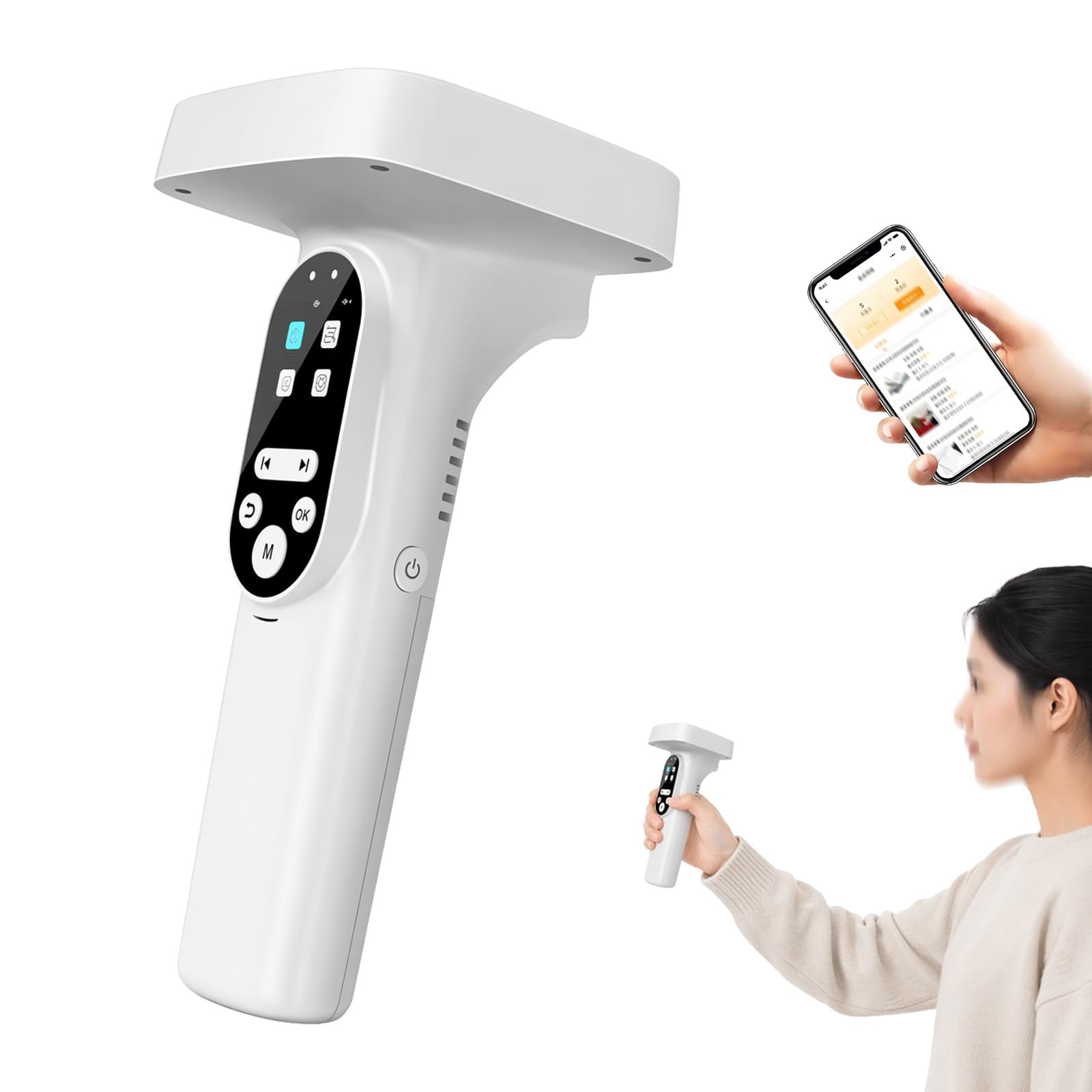 Localizador Inteligente de Objetos portátil con Pantalla LCD y Control por App, alertas por vibración, Voz y Radar, Alcance de 10 m, para una gestión rápida de los Bienes del hogar