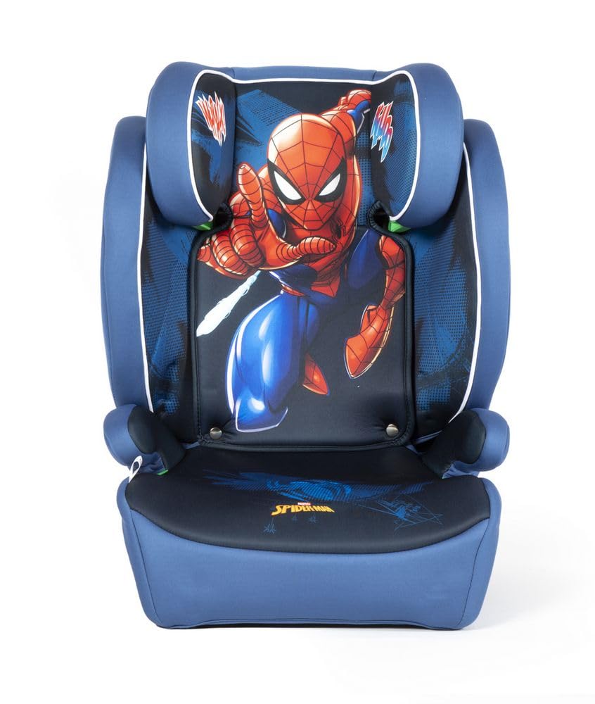 Silla de coche con accesorio ISOFIX para la seguridad de las niñas con una altura de 100 a 150 cm (Spiderman)