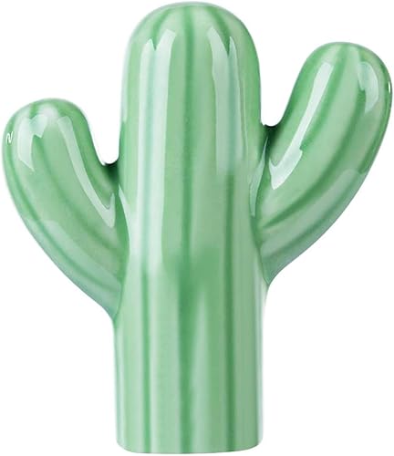 Miniatura 8 de ZILucky Tiradores de cerámica con forma de cactus para cuarto de bebé, armario, armario, cocina, verde desierto, pomos temáticos de plantas, paquete