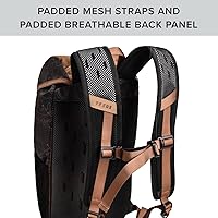 Vista 5 de Mochila Tezos Juniper - ligera, duradera, 16L - Mochila de día compatible con hidratación para senderismo, viajes, camping, ciclismo y más, Negro