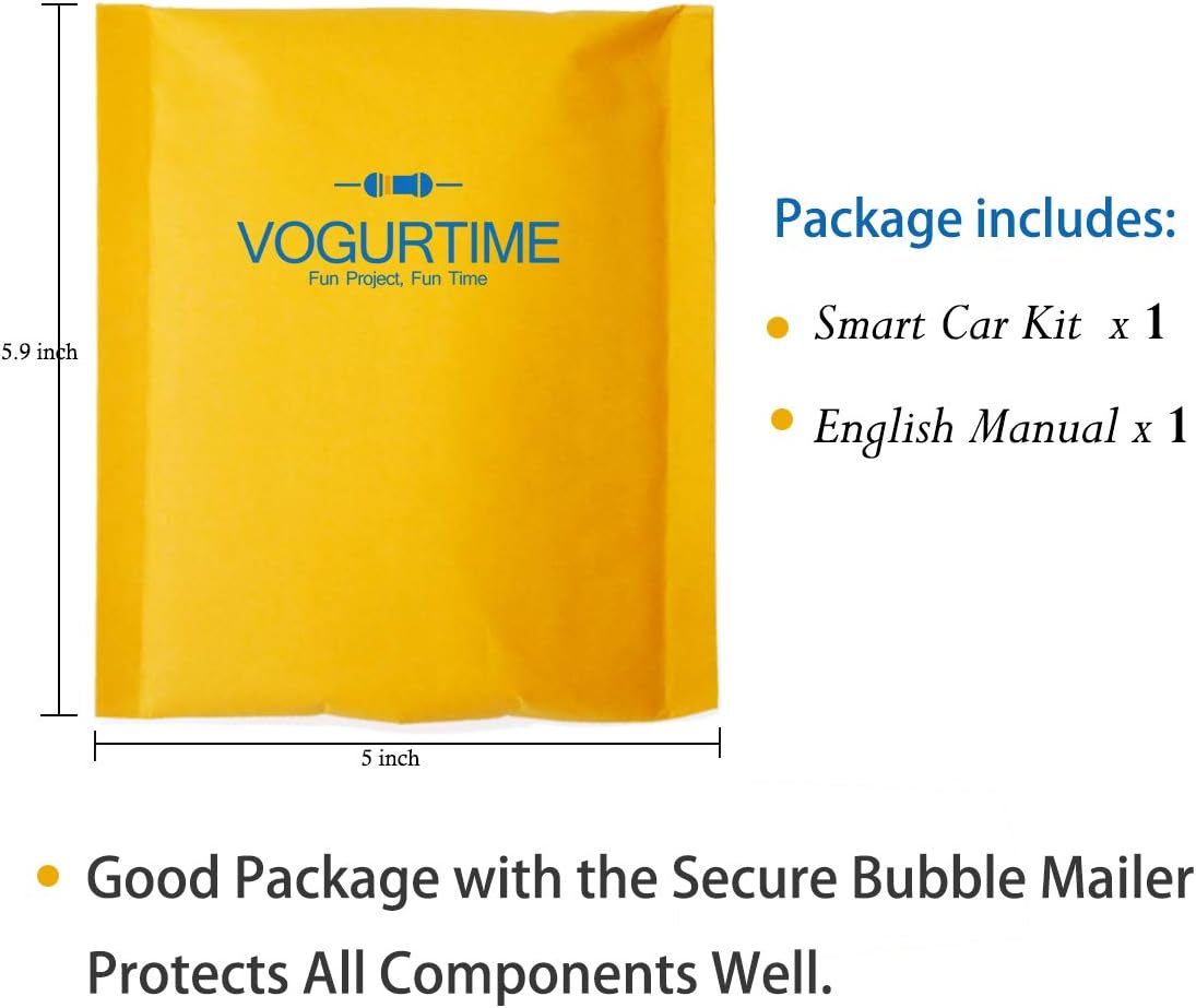 Soldering Project kit Solder Learning Practice for School Electronic Education, Great Fun DIY Kit for Electronics Hobbyists and Trainer (D2-5 Smart Car Kit)