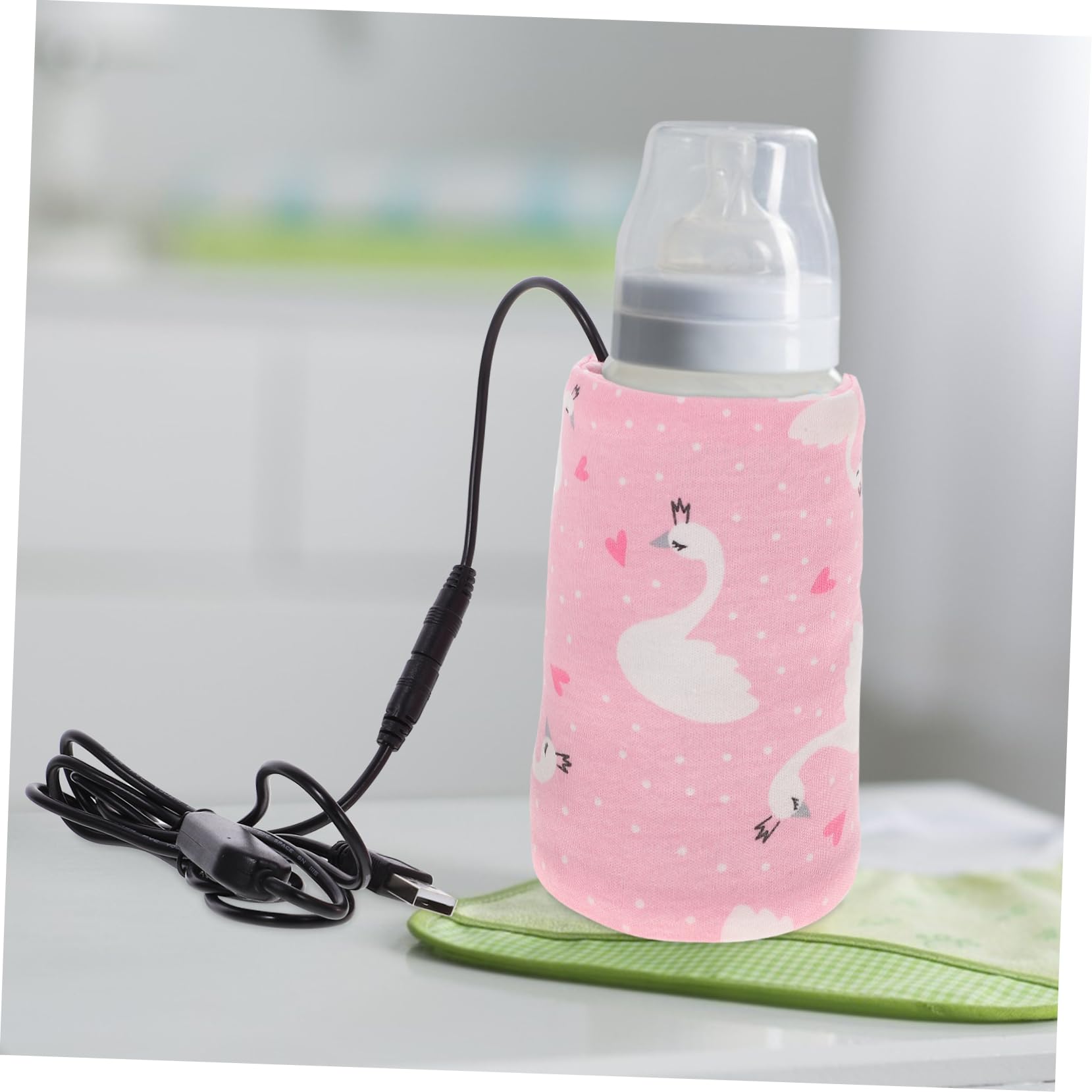 SUPVOX 3 Pezzi Copertura Isolante Scalda Biberon Tenere La Borsa Caldo Borsa Per Biberon Mantenere Caldo Il Latte Per Bottiglia Isolante Termico Rosa Cotone