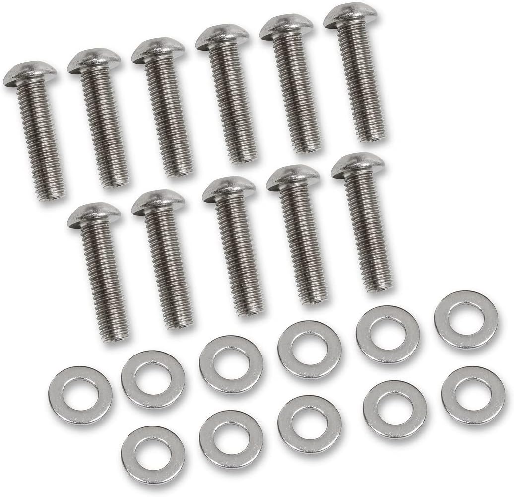 Mr. Gasket 60920G Valley Pan Cover Bolt Set Stainless Steel 11 Button Style Bolts/Washers Valley Pan Cover Bolt Set