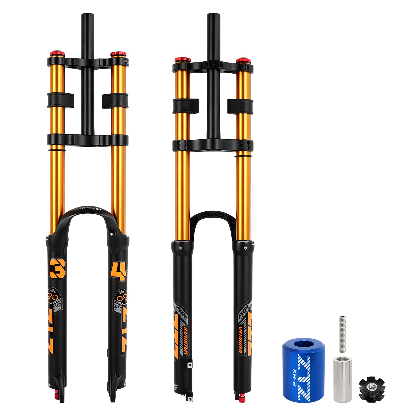 26"/27.5"/29" Mountain Bike Air Suspension Fork 180mm Travel, QR 9x100mm