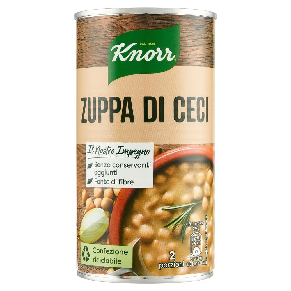 Italian Gourmet Kichererbsensuppe Zuppa di Ceci 12×545 g Vorratspack Fertigsuppe – herzhaft & cremig, schnelle warme Mahlzeit, ideal für Pantry/Meal Prep, Ballaststoffquelle + Italian Gourmet Polpa