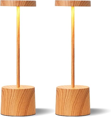 Miniatura 10 de Lámpara de mesa inalámbrica negra, lámparas con batería recargable de 4000mAh, lámparas LED inalámbricas para exteriores con atenuación continua en