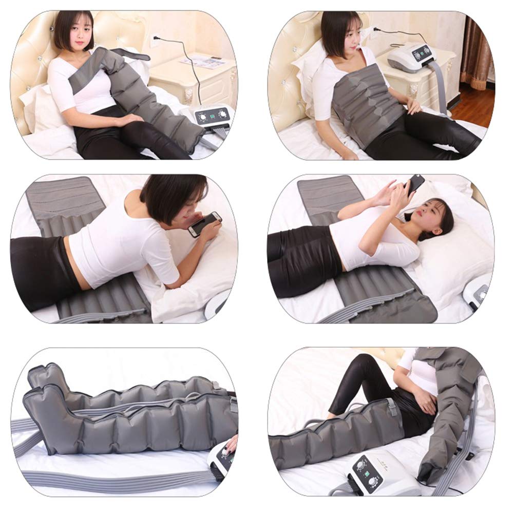 Elektrisches Luftkompressions-Fußmassagegerät, Taille, Bein, Arm, Luftdruckmassagegerät, Lymphmassagegeräte mit 6 Luftkissen