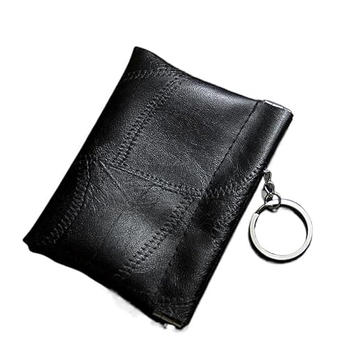 [Fcuogdvy] Leather Key Wallet With Ring Long Pocket Designer Coin Purse Women Men Small Money Bag Card Holder Keychain Earbud Po
