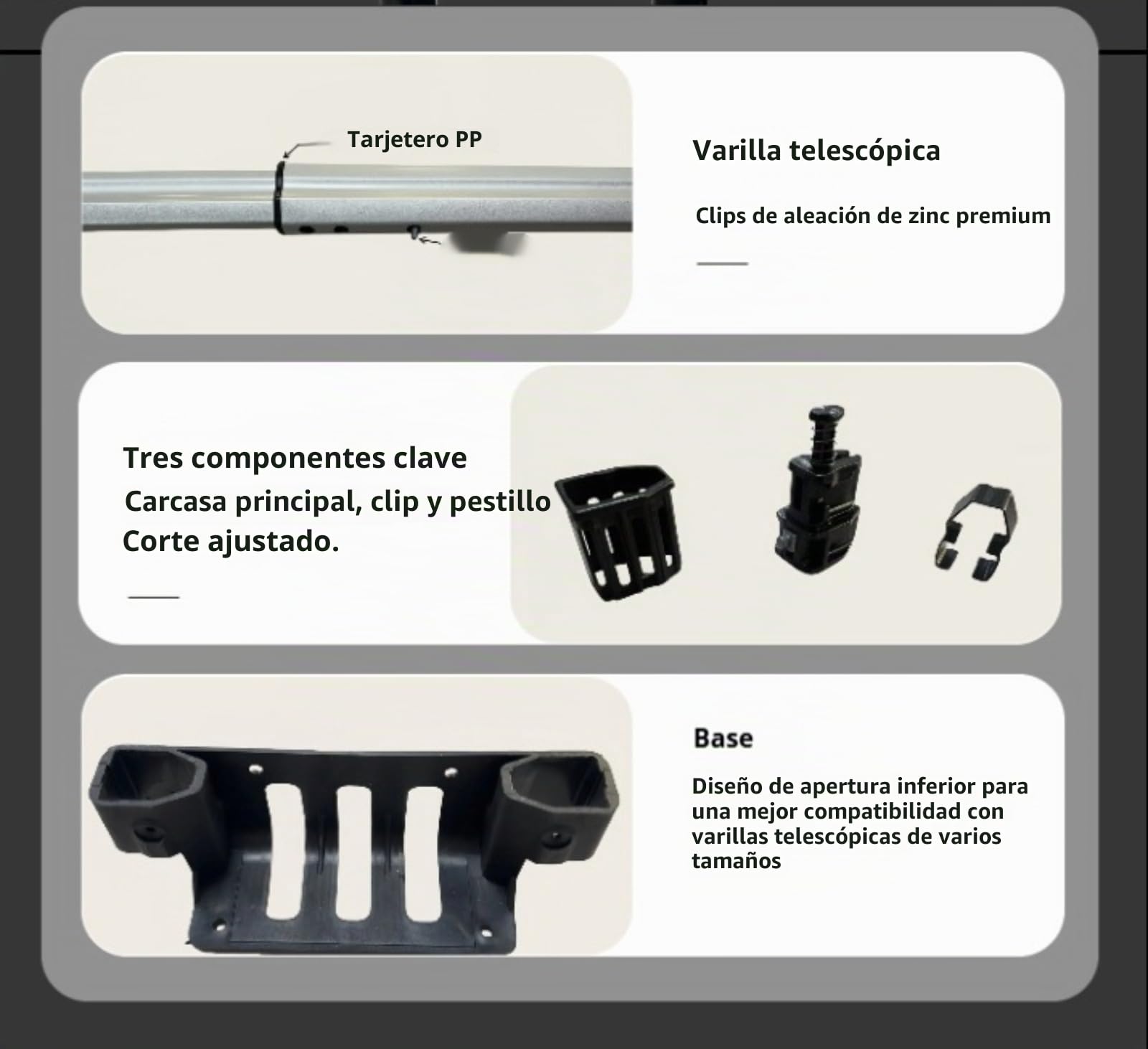 Manija Telescópica de Repuesto para Maleta de Viaje, Asa Extensible de Hierro Diseño Moderno, Adaptable a Varios Modelos de Equipaje, Telescópica para Maleta de Hierro Negra, Adecuado para Viajeros