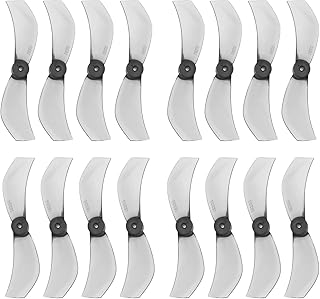 ECSiNG 16pcs 2-Blade Propellers(8CW+8CCW) 1.0mm Shaft Hole Compatible With Meteor 75 Micro Brushless Whoop Frame Drone Quadcopter 08028 40mm, Gray