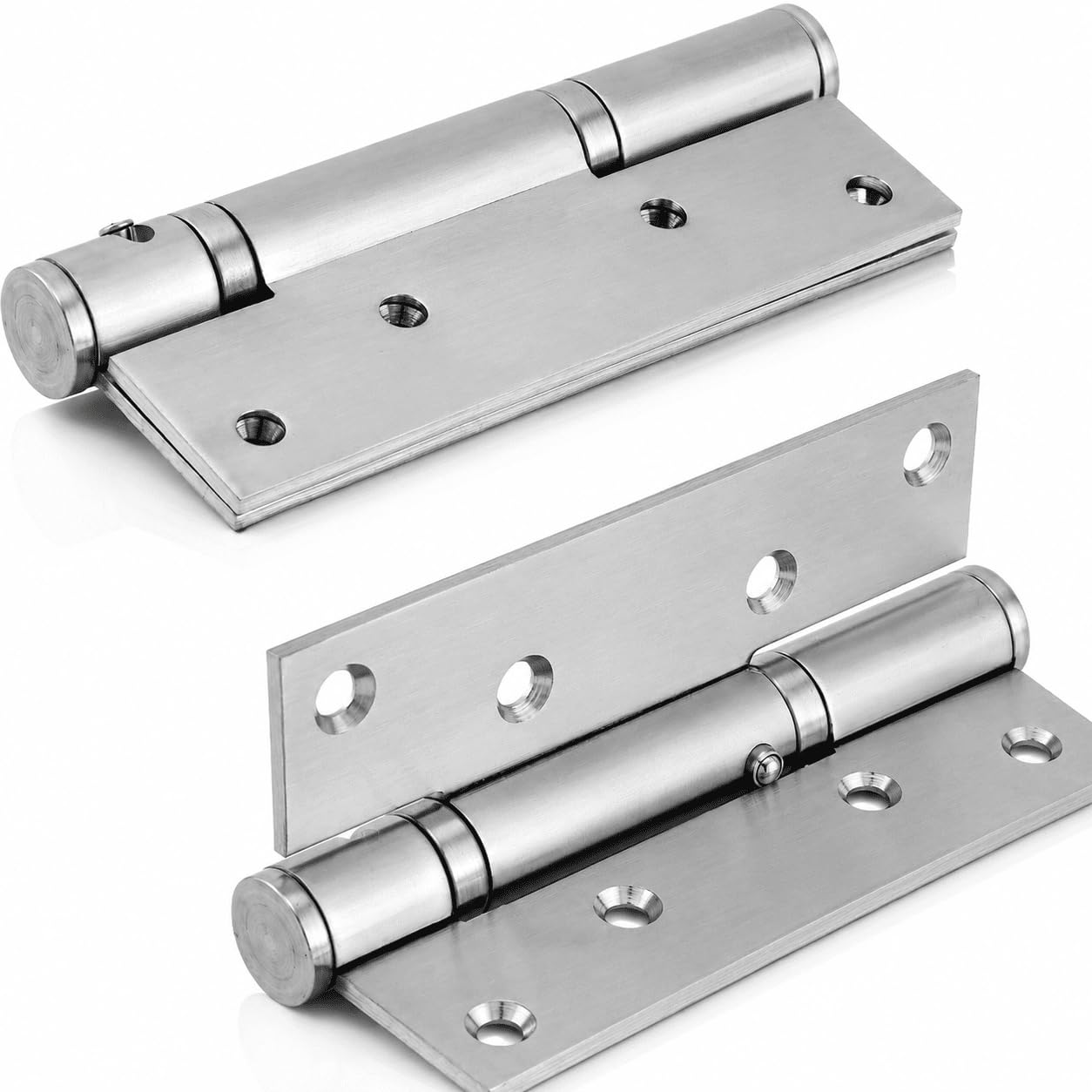 MidGard Hydraulisches Türscharnier mit Kugellager, selbstschließend, Edelstahl Scharnier 4 Stk. inkl. Schrauben