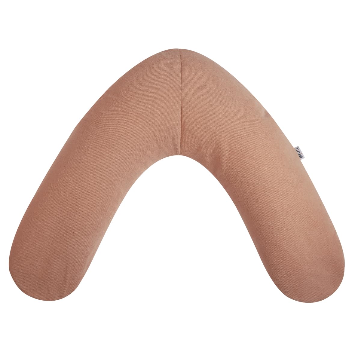 Tinéo - Cuscino per maternità - Cuscino per allattamento - Cuscino per gravidanza - Multifunzione 2 in 1 - sfoderabile - Made in France - 78 x 44 cm (spugna rosa pesca/trees)