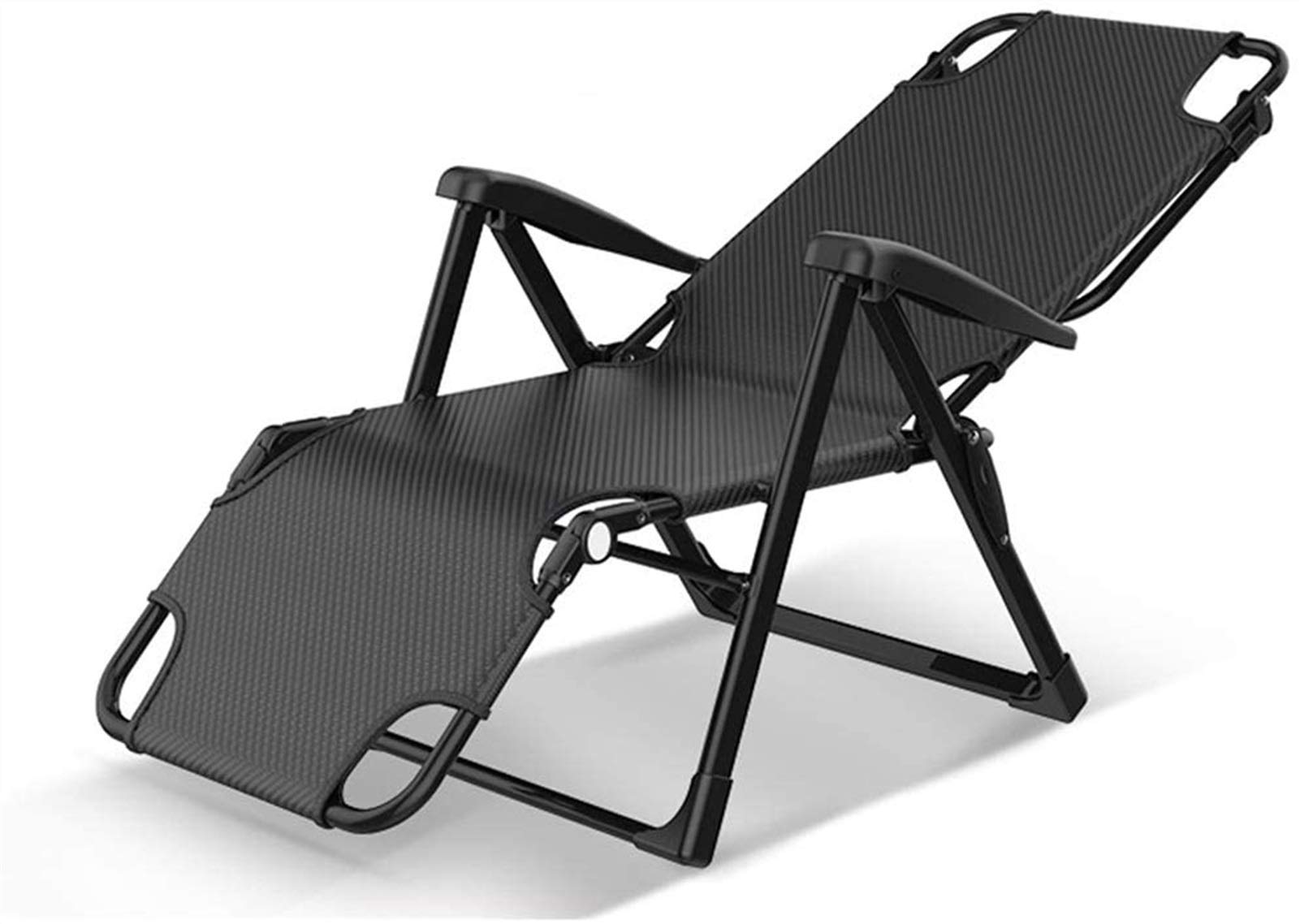 Chaise longue inclinable réglable extérieure en toile Oxford avec support stable de 440 LB