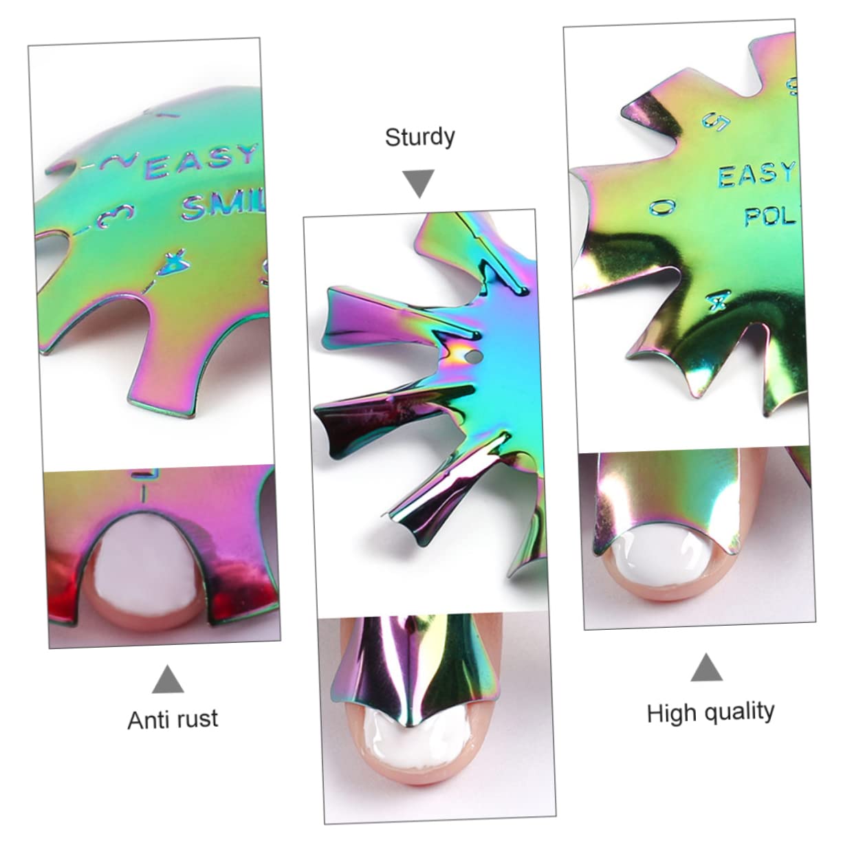 FRCOLOR 2 Set Di Modelli Per Nail Art Kit Per Manicure Francese Modelli Per Unghie Strumenti Per Nail Art Forniture Per La Casa