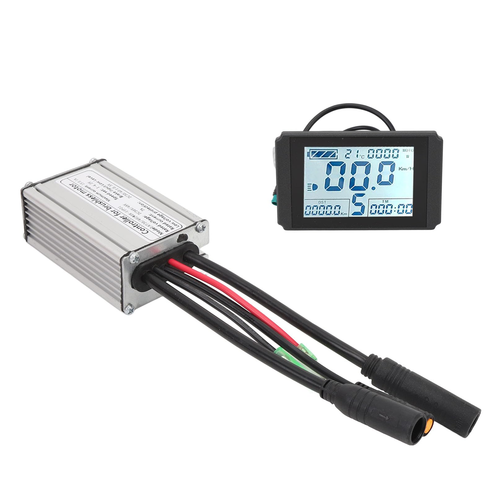 Kit de Controlador para Patinete Eléctrico, Controlador 15A Resistente al Agua con Pantalla LCD10H y Acelerador de Pulgar 130X para Motores Brushless de 250W 350W