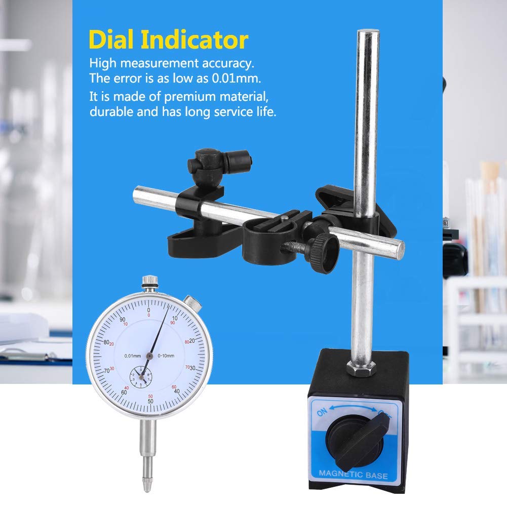 Soporte Magnético Flexible Ajustable, Trípode Magnético con Base Magnética y Reloj de Medición, Barra de Extensión y Altura Ajustable