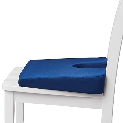 Miniatura 5 de Medline Cojín de asiento para aliviar la presión y el dolor de espalda baja, problemas de coxis y ciática, el cojín de coxis está inclinado para