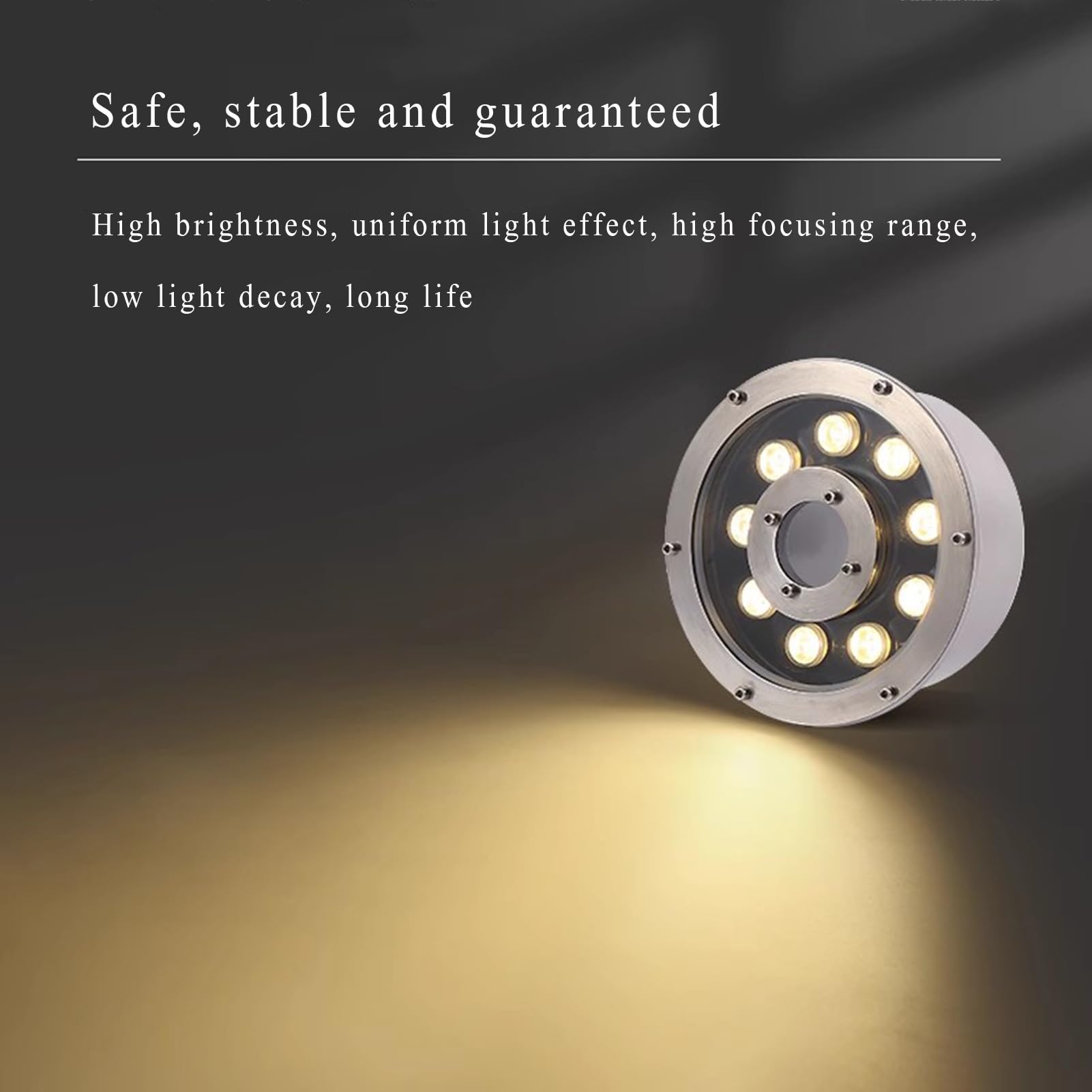 Luci LED per laghetti, luci subacquee per Piscine, IP68, Impermeabili, a Bassa Tensione, AC12/24V, faretti da Giardino per Piscine, Giardini, fontane, Giardini rocciosi, cascate, faretti Decorati