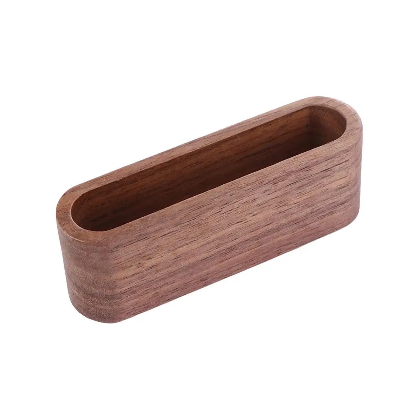 8 soportes para tarjetas de visita de madera natural para almacenamiento de escritorio, organizador de tarjetas de visita (nogal negro)